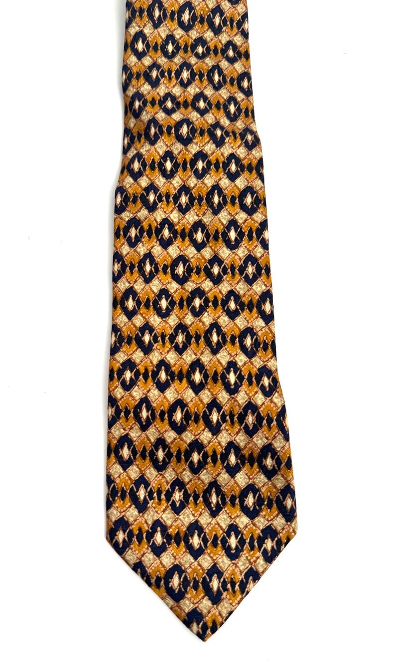 Ermenegildo Zegna Patterned 100% Silk Italian Designer Neck Tie